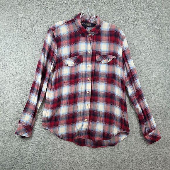 Gap + Pendleton Women Red Long Sleeve Button-Down Shirt Size S - Picture 1 of 12